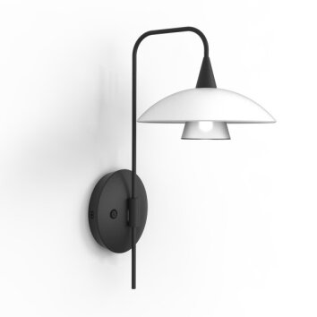 Steinhauer Tallerken Applique LED Nero, 1-Luce