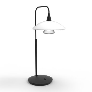 Steinhauer Tallerken Lampada da tavolo LED Nero, 6-Luci