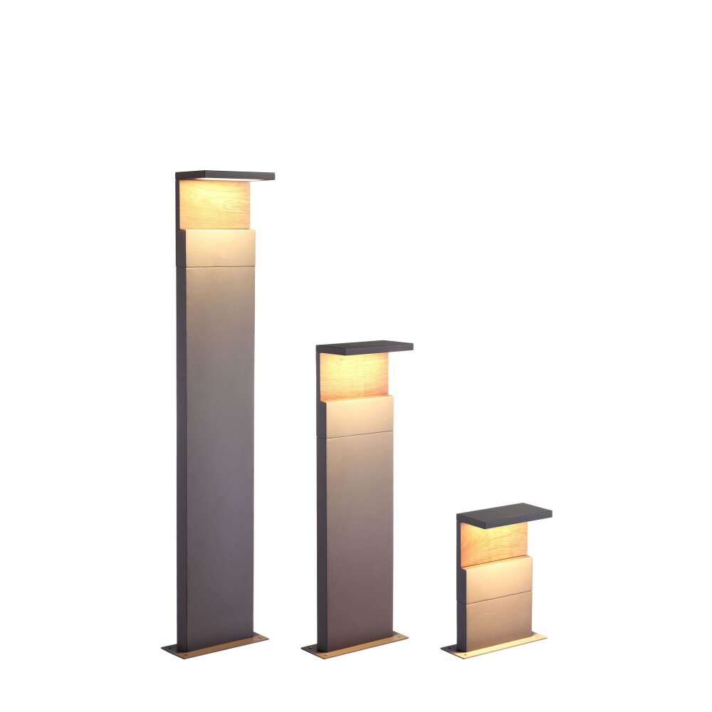 Mantra RUKA Lampioncino Segnapasso LED Grigio, 1-Luce