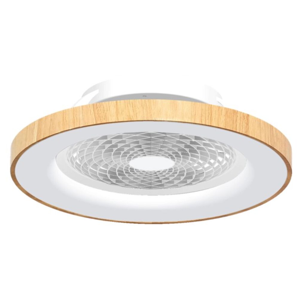 Mantra TIBET ventilatore da soffitto LED Legno scuro, Bianco, 1-Luce, Telecomando