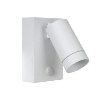 Lucide TAYLOR Applique da esterno Bianco, 1-Luce, Sensori di movimento