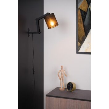 Lucide TAMPA Applique Nero, 1-Luce