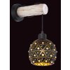 Globo JODIE Applique Legno chiaro, Nero, 1-Luce