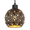 Globo JODIE Applique Legno chiaro, Nero, 1-Luce