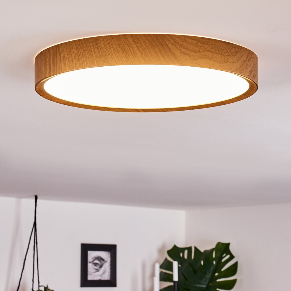 Nexo Plafoniera LED Aspetto del legno, Bianco, 1-Luce main product photo