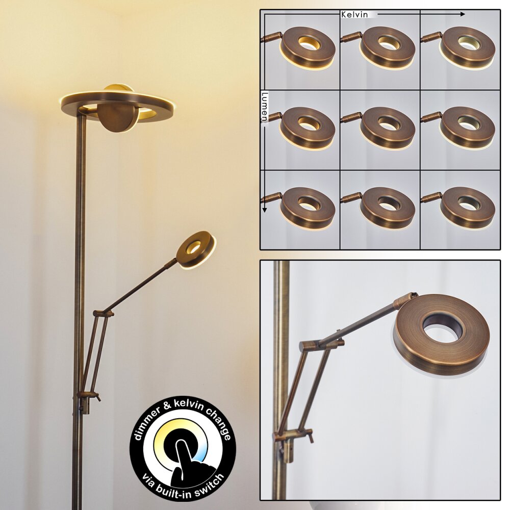 Rabeja Lampada da terra LED Ottone, 2-Luci main product photo