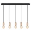 Globo JOSEBA Lampadario a sospensione Nero, 5-Luci