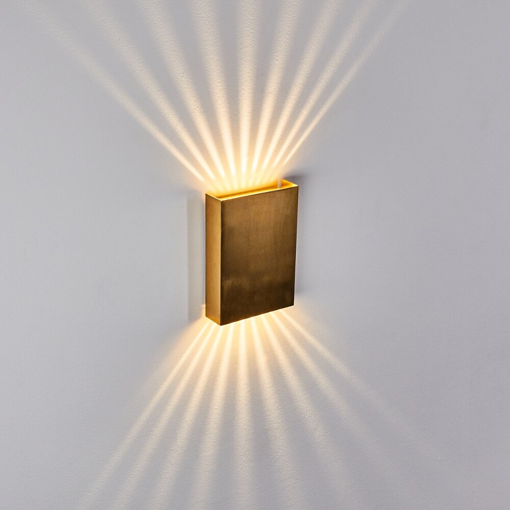 Benin Applique LED Ottone, 2-Luci