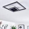 Cavareno Plafoniera LED Nero, 1-Luce