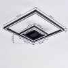 Cavareno Plafoniera LED Nero, 1-Luce