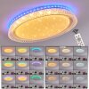 Fondaco Plafoniera LED Bianco, 1-Luce, Telecomando, Cambia colore