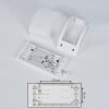 Pompeano Applique da esterno LED Bianco, 1-Luce