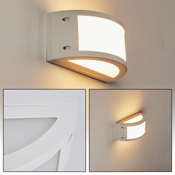 Pompeano Applique da esterno LED Bianco, 1-Luce