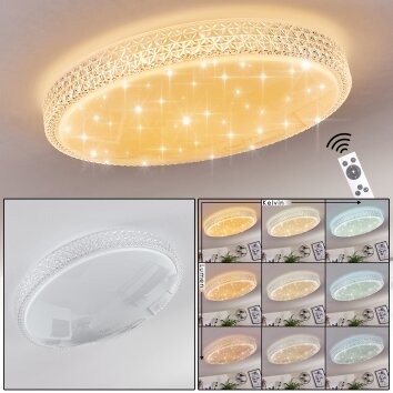 Suno Plafoniera LED Trasparente, chiaro, Bianco, 1-Luce, Telecomando