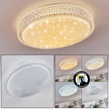 Suno Plafoniera LED Trasparente, chiaro, Bianco, 1-Luce