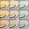 Roseto Plafoniera LED Cromo, Trasparente, chiaro, Bianco, 1-Luce, Telecomando