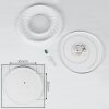 Roseto Plafoniera LED Cromo, Trasparente, chiaro, Bianco, 1-Luce, Telecomando