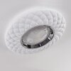 Roseto Plafoniera LED Cromo, Trasparente, chiaro, Bianco, 1-Luce, Telecomando