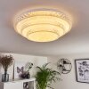 Roseto Plafoniera LED Trasparente, chiaro, Bianco, 1-Luce, Telecomando