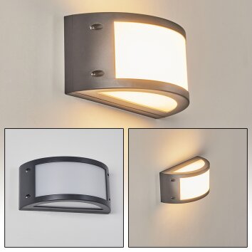 Pompeano Applique da esterno LED Nero, 1-Luce