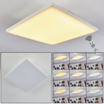 Cor Plafoniera LED Bianco, 1-Luce, Telecomando