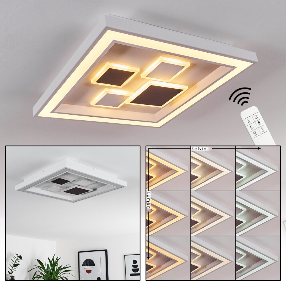 Fitili Plafoniera LED Bianco, 1-Luce, Telecomando main product photo