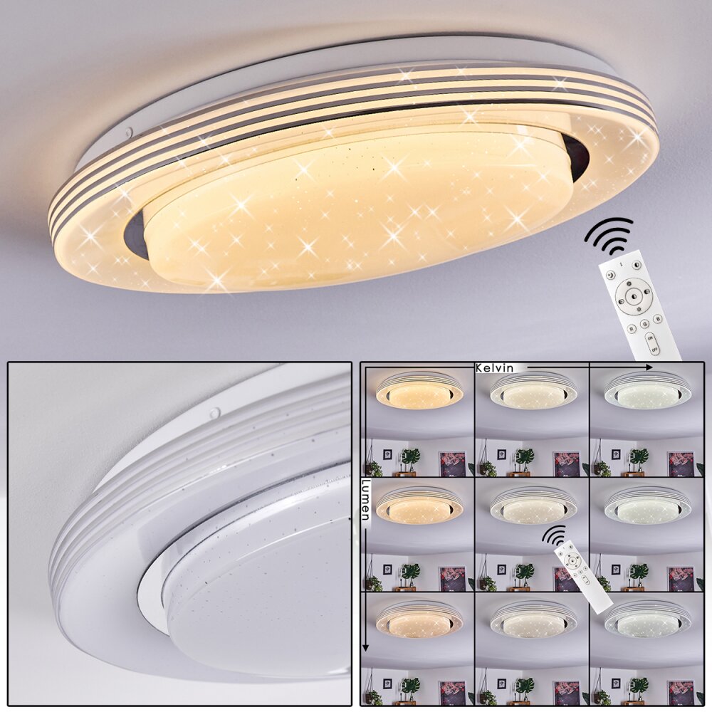 Laganadi Plafoniera LED Bianco, 1-Luce, Telecomando main product photo