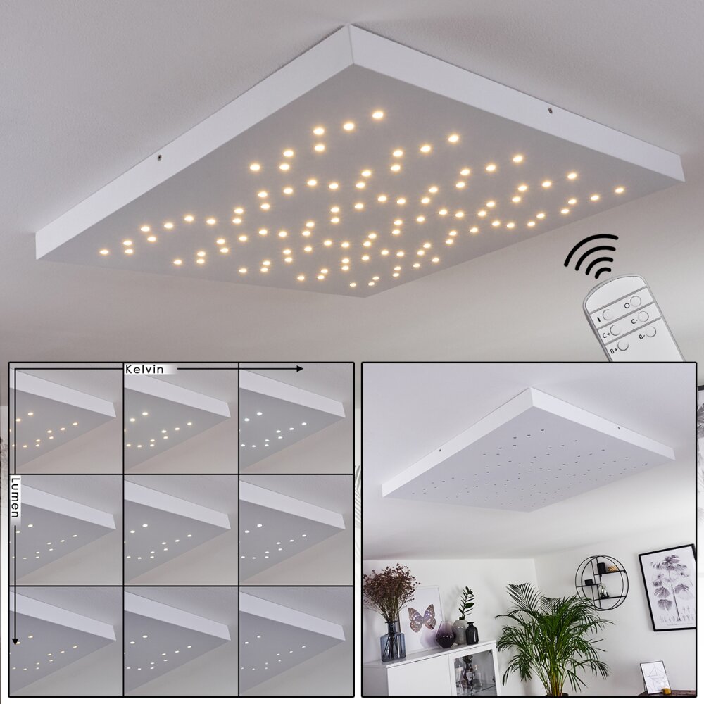 Cetara Plafoniera LED Grigio, 1-Luce, Telecomando, Cambia colore main product photo