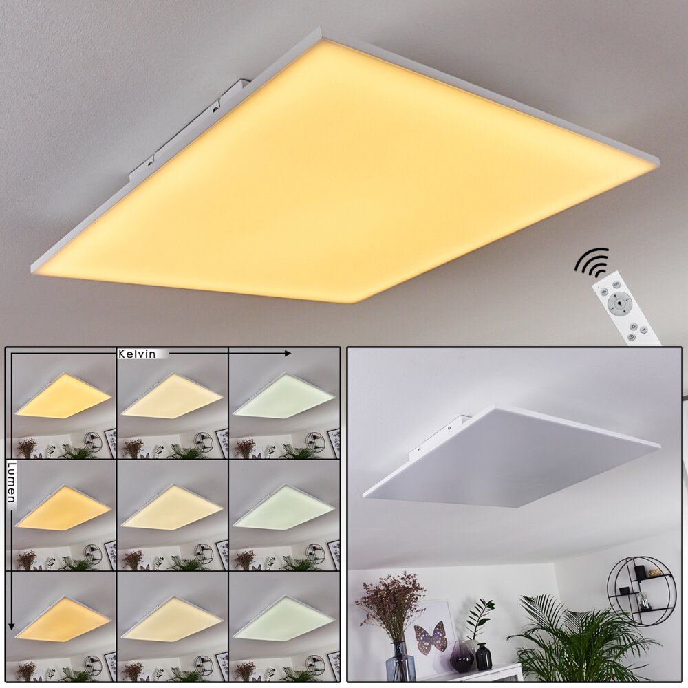 Salamo Plafoniera LED Bianco, 1-Luce, Telecomando main product photo