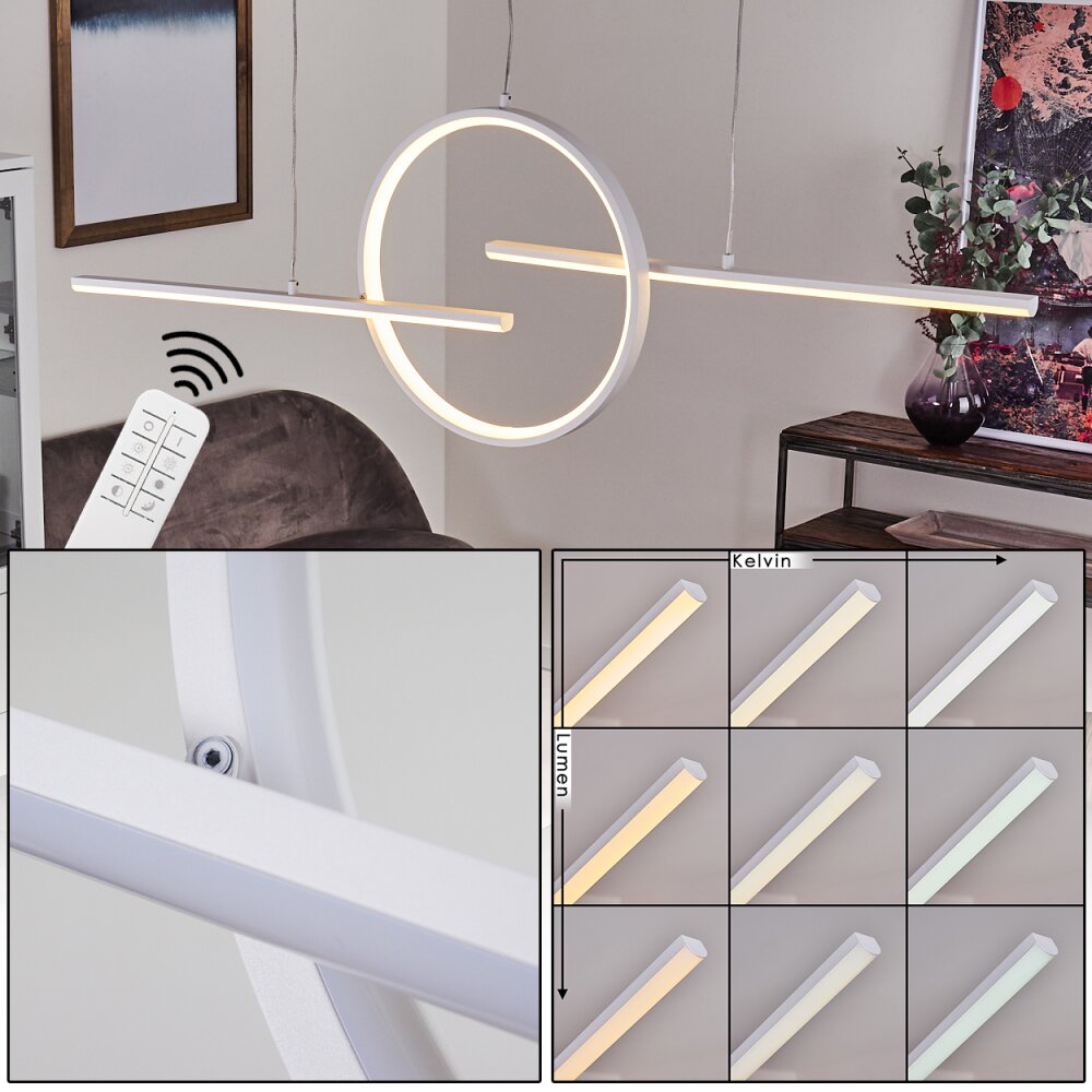 Alelua Lampada a Sospensione LED Bianco, 1-Luce, Telecomando main product photo