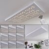 Cetara Plafoniera LED Grigio, 1-Luce, Telecomando, Cambia colore