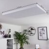 Cetara Plafoniera LED Grigio, 1-Luce, Telecomando, Cambia colore