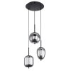 Lampadario a sospensione Globo BLACKY Nero, 3-Luci