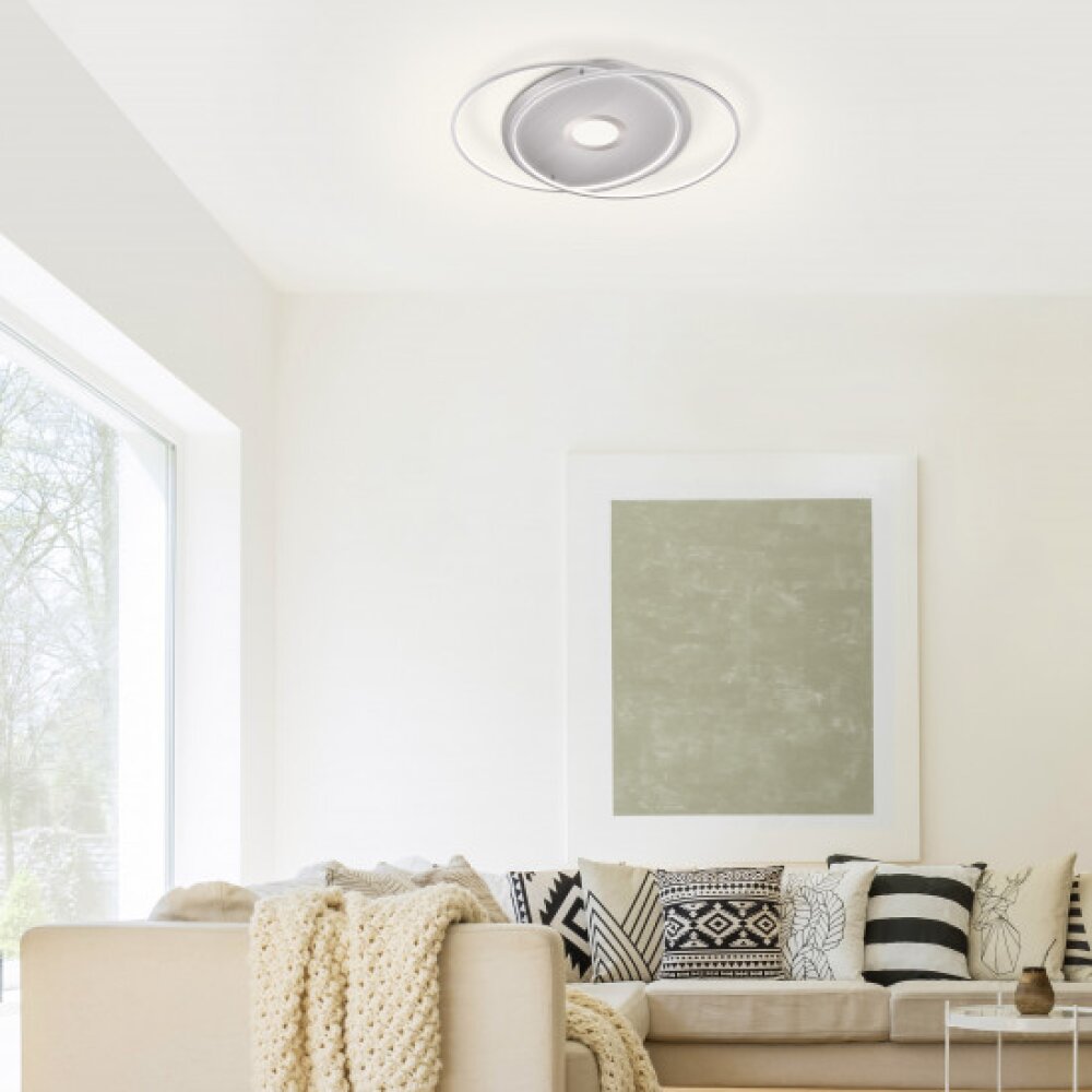 Paul Neuhaus Q-AMIRA Plafoniera LED Acciaio satinato, 1-Luce, Telecomando main product photo