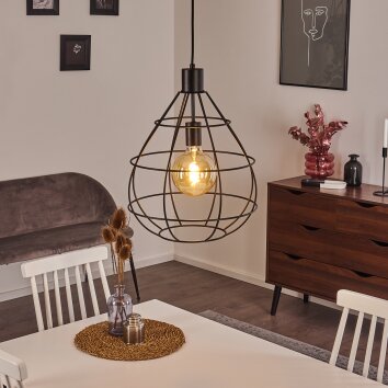 Alafe Lampadario a sospensione Nero, 1-Luce Alafe Lampadario a sospensione Nero, 1-Luce