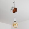 Hautahi Lampadario a sospensione Grigio, Legno scuro, 1-Luce