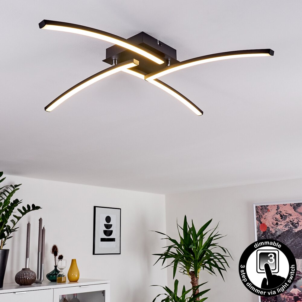Aringa Plafoniera LED Nero, 1-Luce main product photo