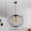 Wharua Lampadario a sospensione Nero, 1-Luce