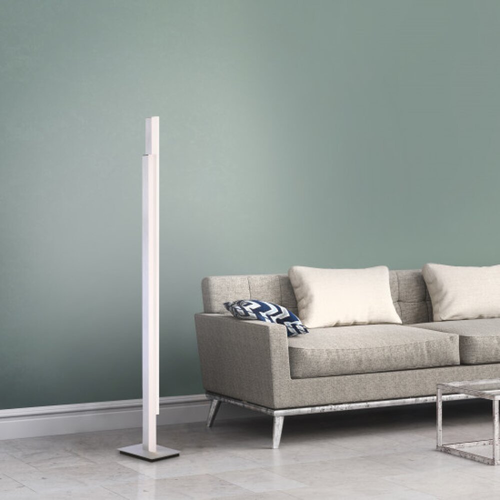 Paul Neuhaus Q-TOWER Lampada da terra LED Alluminio, 2-Luci, Telecomando main product photo