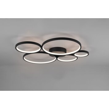 Trio Rondo Plafoniera LED Nero, 1-Luce