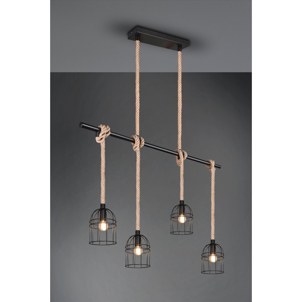 Reality Wodan Lampada a Sospensione Marrone, Nero, 4-Luci main product photo
