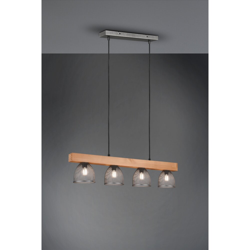 Reality Cestino Lampada a Sospensione Marrone scuro, Nichel opaco, 4-Luci main product photo