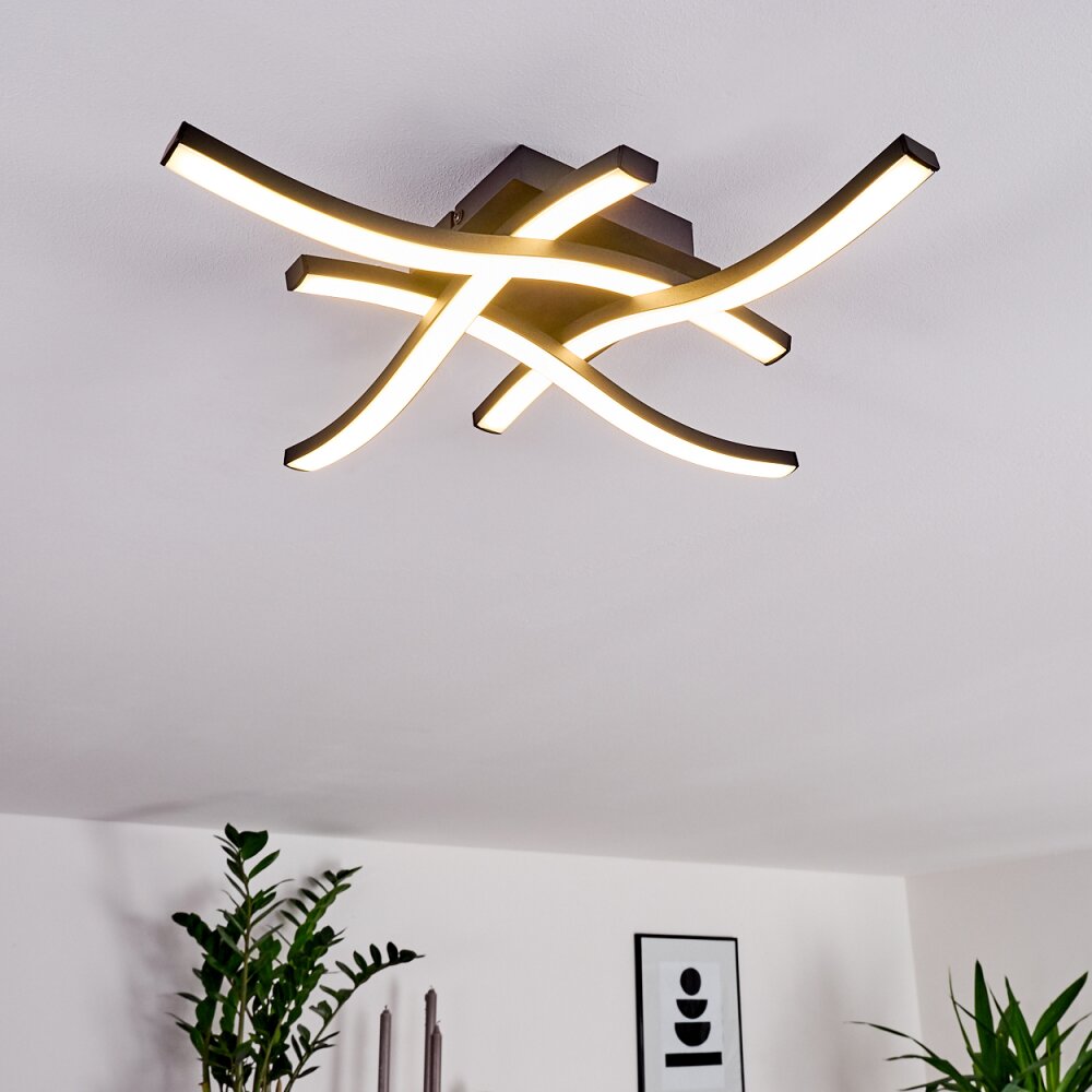 Grossarl Plafoniera LED Nero, 4-Luci main product photo