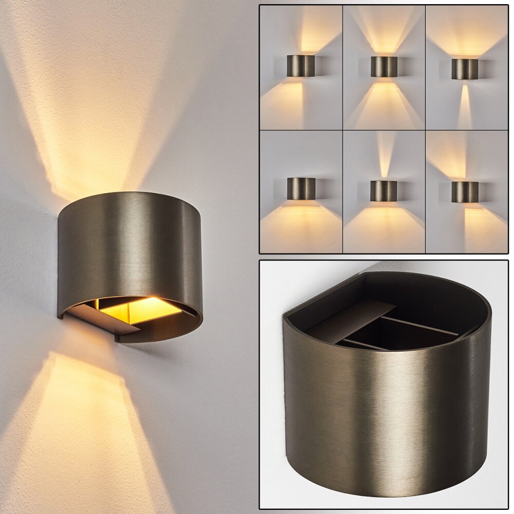 Badajoz Applique LED Marrone, 1-Luce main product photo