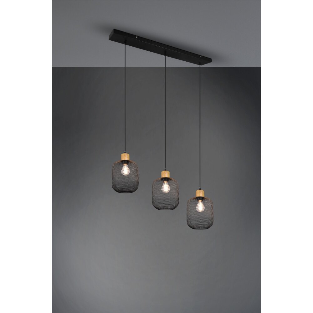 Reality Calimero Lampada a Sospensione Nero, 3-Luci main product photo