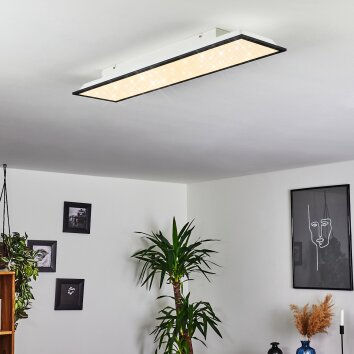 Salmi Plafoniera LED Nero, Bianco, 1-Luce