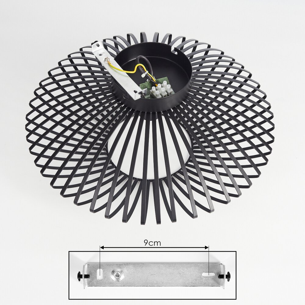 Wemude Plafoniera Nero, 1-Luce