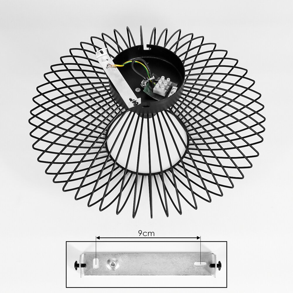 Wemude Plafoniera Nero, 1-Luce