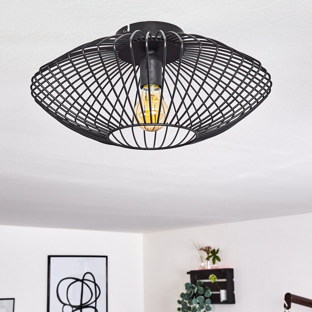 Wemude Plafoniera Nero, 1-Luce