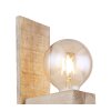 Globo ADALIE Applique Legno chiaro, Nero, 1-Luce